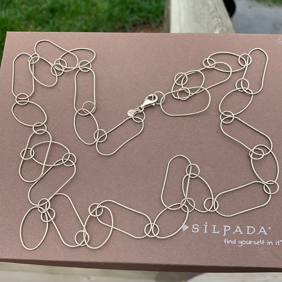 N2731 Silpada sterling Lastine Impressions necklace
